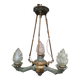 Metal pendant light with 4 flames