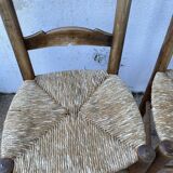 Pair of country straw chairs