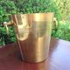 Yellow copper champagne bucket / vintage 70s