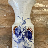 Vase chardon en grès émaillé