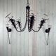 Vintage Chandelier and Pair of Wall Lights