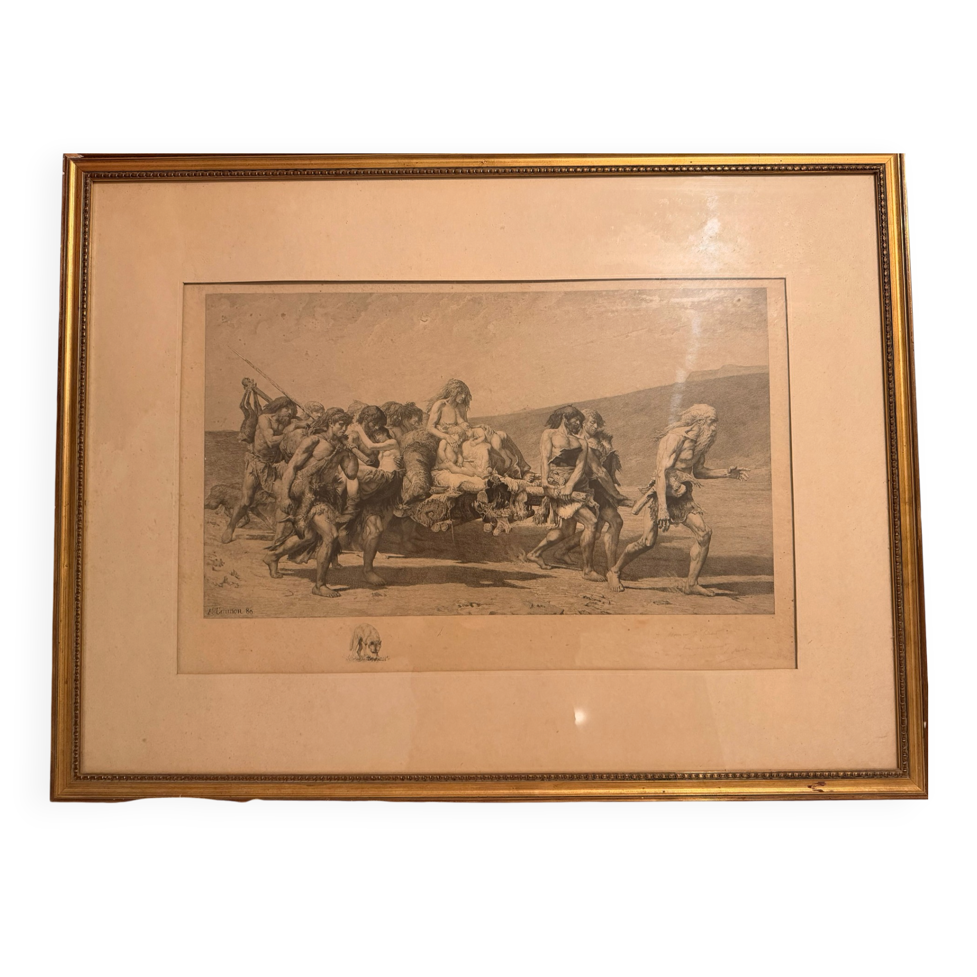 Lithographie inspirée de « la conscience » de Victor Hugo