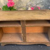 Wooden sideboard without doors for vintage dolls