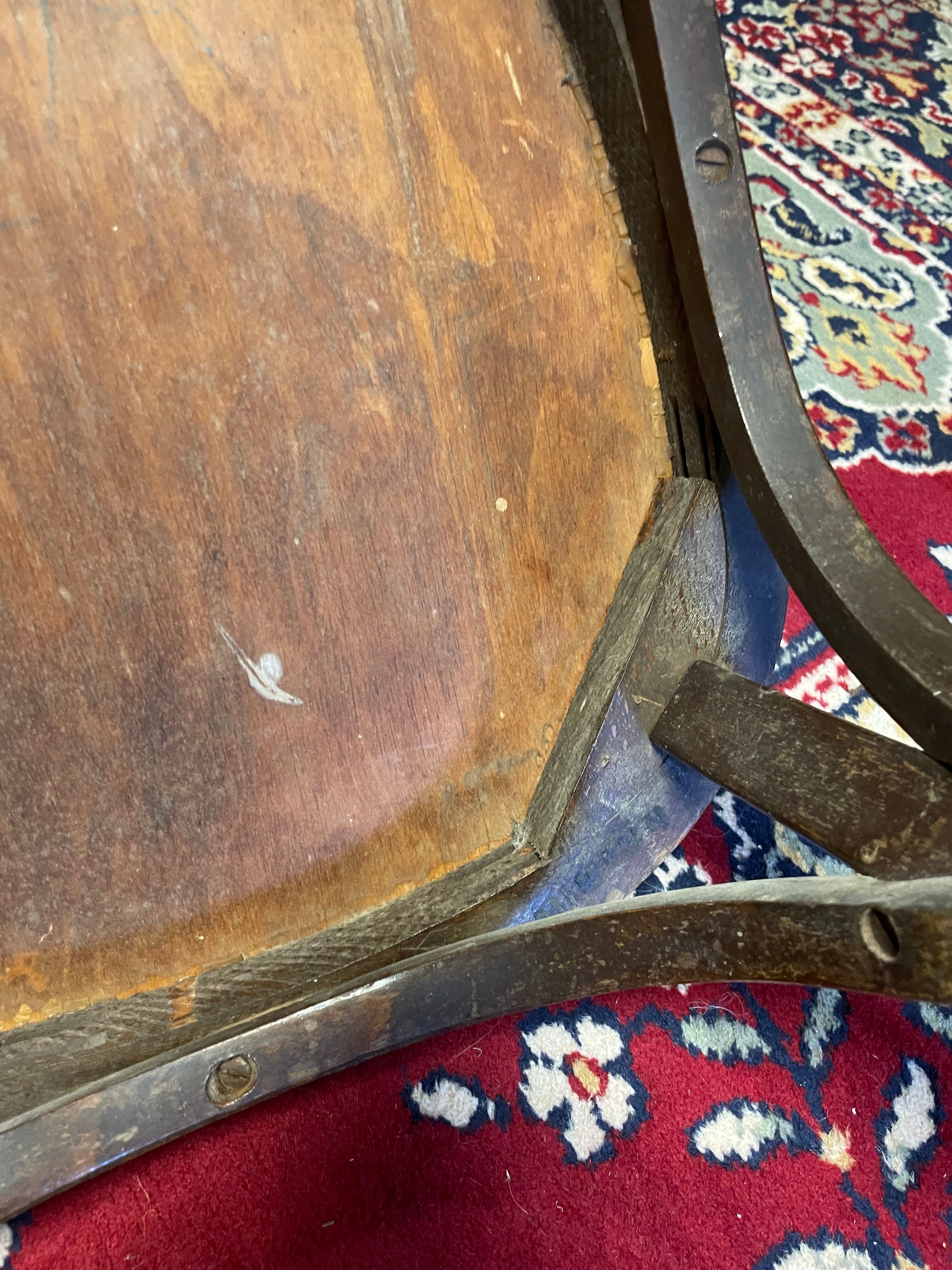 Set 4 vintage mismatched bistro chairs 50