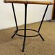 Round rattan side table