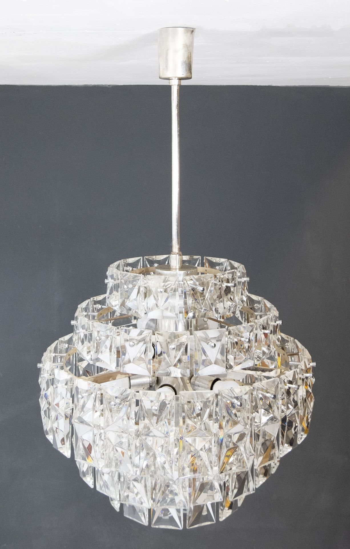 Kinkeldey 6 Tiered Chrystal Chandelier, 1970s