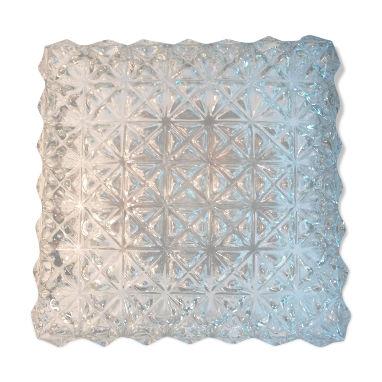 Cast glass ceiling lamp