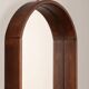 Miroir mural ovale vintage des années 70 en bois design italien