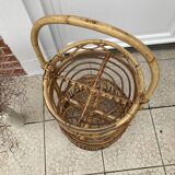 Vintage rattan bar server