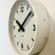 White industrial austrian factory wall clock from Schauer, 1960s