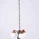 Art Deco Dissociative Chandelier in Brass and Opaline Glass, Czech, 1920s
