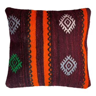 Housse de coussin kilim turc vintage 40 x 40 cm