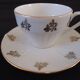 6 tasses à café et sous-tasses en porcelaine fine Art Déco