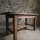 Dining table / antique work table in oak from France, 1750–1850