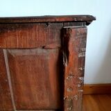 19th-century oak castle chest