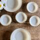 Set of vintage Fire King ramekins and bowls.
