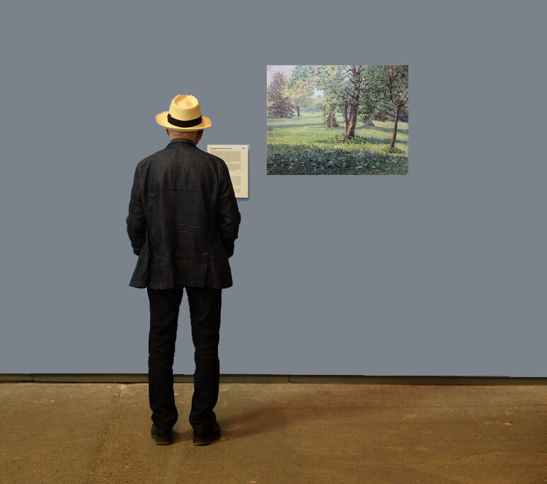 HST painting "Sunny Glade" Impressionism Hélène Foucault (1886-1959)