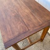 Solid oak farmtop table with 1 drawer