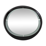 Round smoked glass wall mirror, Italy 1970s