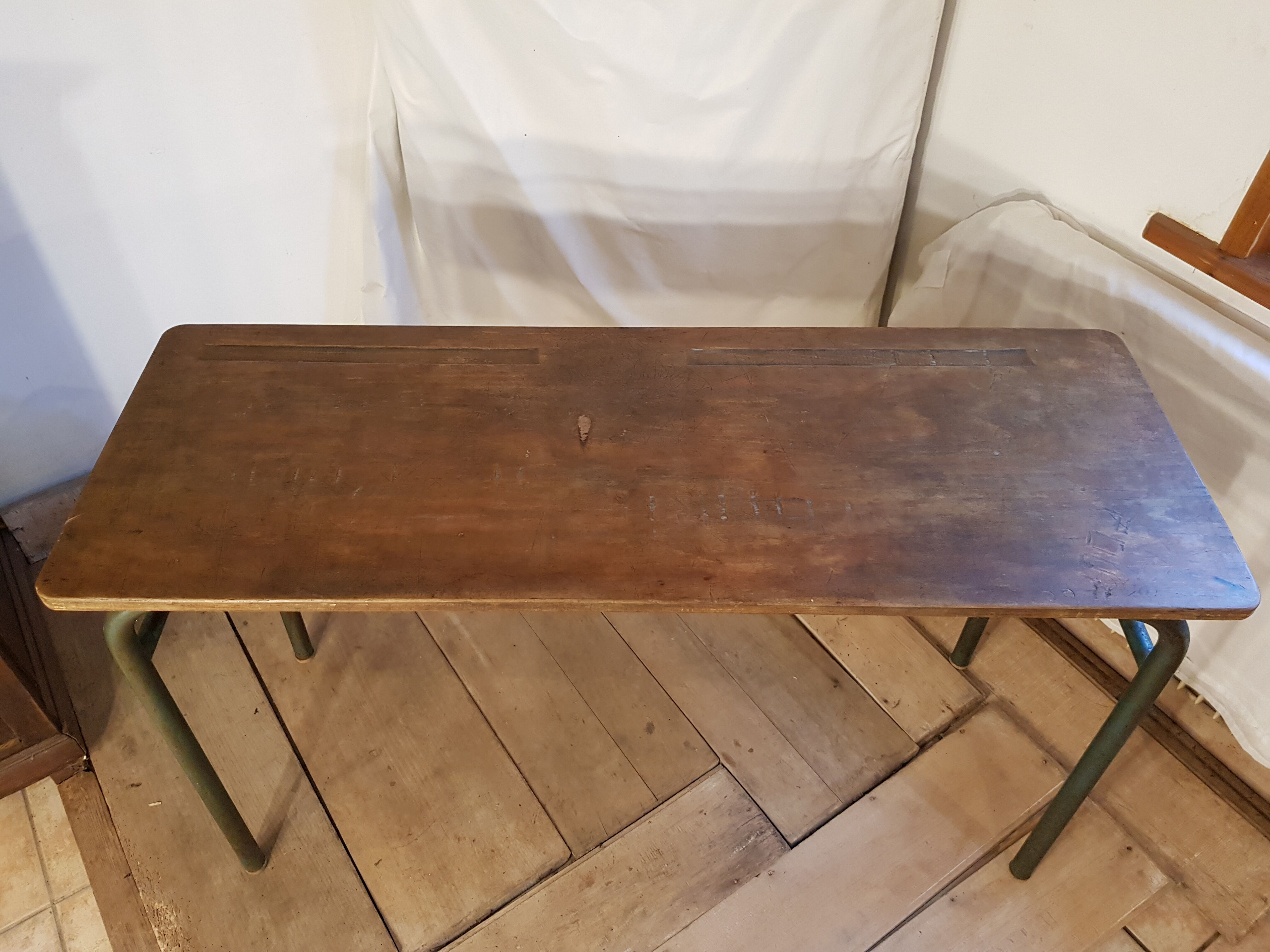 Table desk double school desk 1960