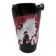 Vintage Vallauris black, pink and white vase