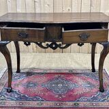 18th century English rustic console in chestnut and cherry