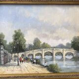 Landscape by the river signed