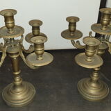 Pair of candlesticks candlesticks candelabres golden brass