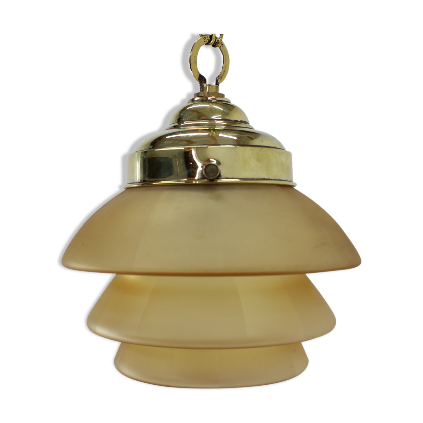 Art deco brass pendant lamp ,1930