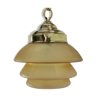 Art deco brass pendant lamp ,1930