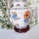 Hand-painted porcelain table lamp, Chinese Imari style.