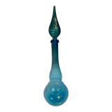 Bouteille en verre bleuté par blenko année 60