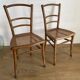 Paire de chaises bistrot cannées