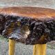 Rustic farm stool 1960 brutalist vintage wood