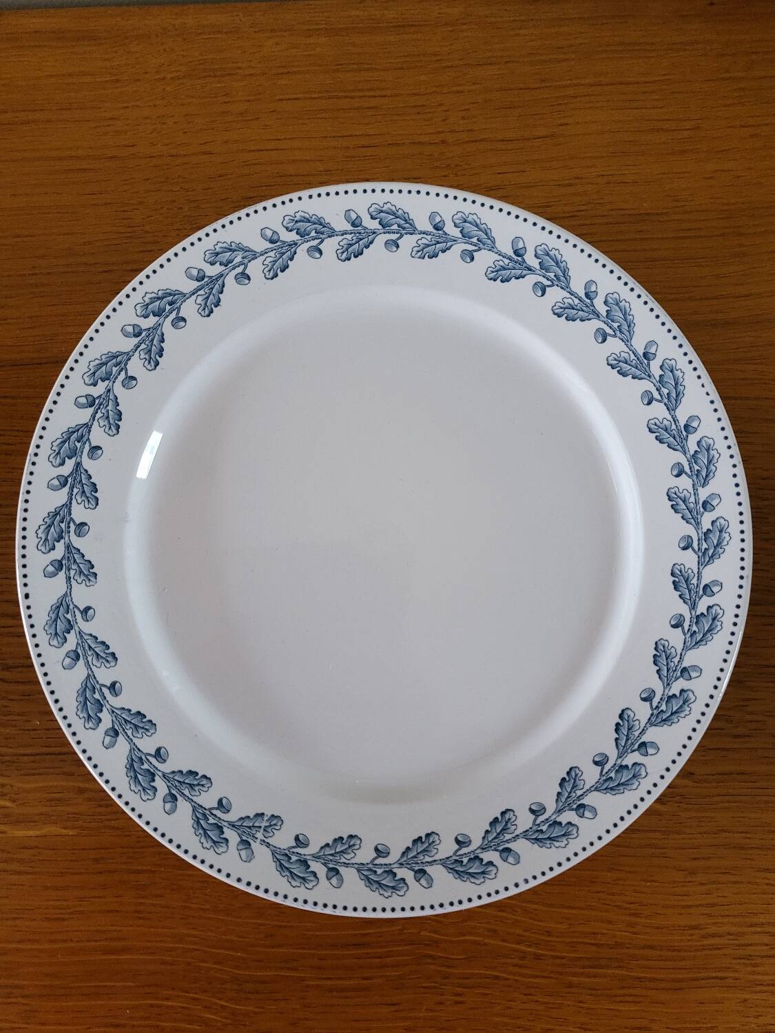 6 assiettes plates Sarreguemines Modèle chêne
