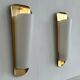 Art Deco Wall Sconces by Vereinigte Werkstätten, Brass & Opaline, 1950
