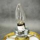 Czech Opaline Glass and Brass Table Lamp, 1970s