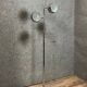 Vintage chromed metal floor lamp with 3 globes "Eye Ball"