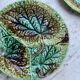 Set 8 slush plates with leaf decoration