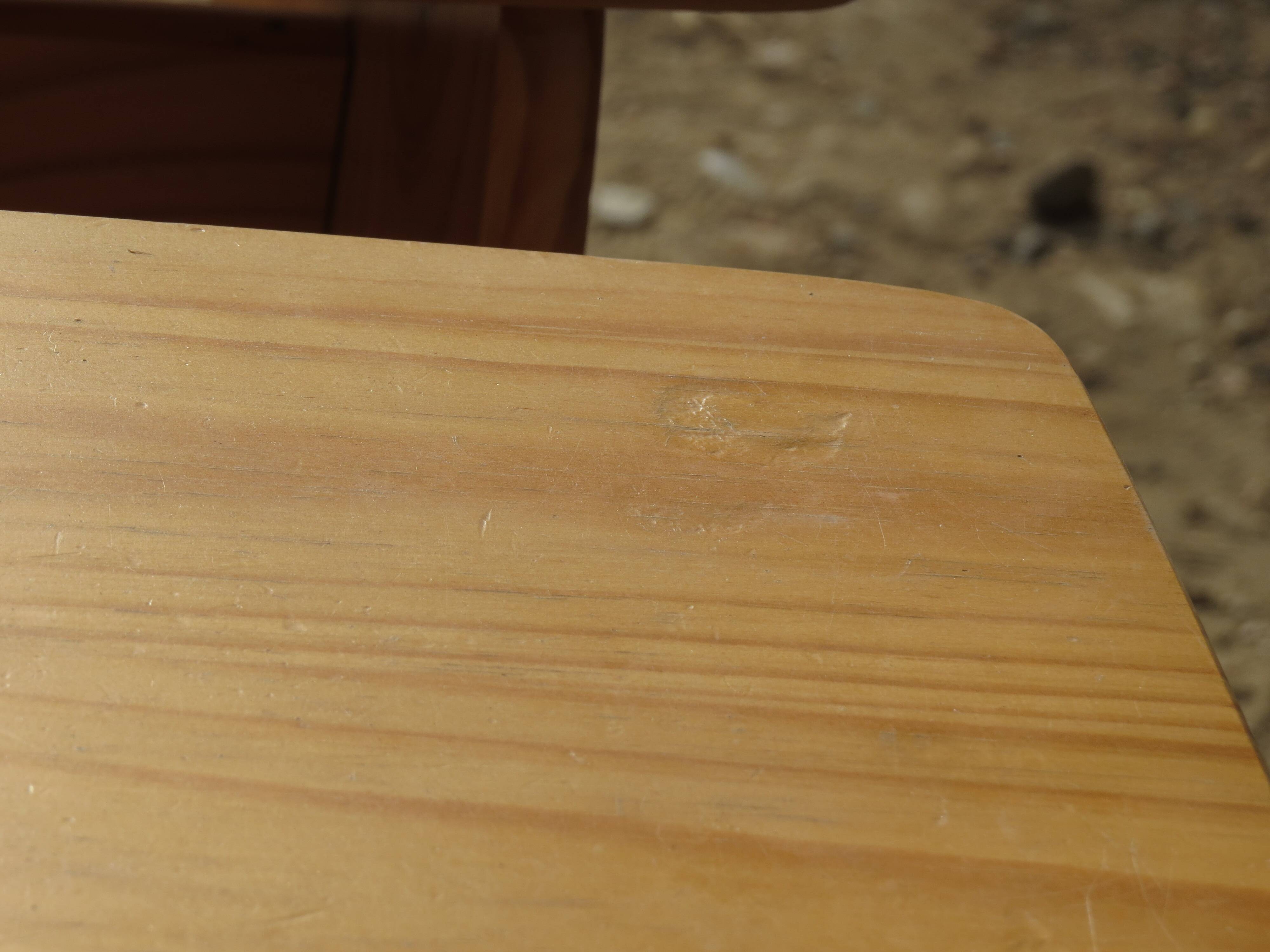 Pair of small pine tables