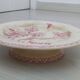 Cake dish on foot in iron earth of Gien model Pink hawthorn