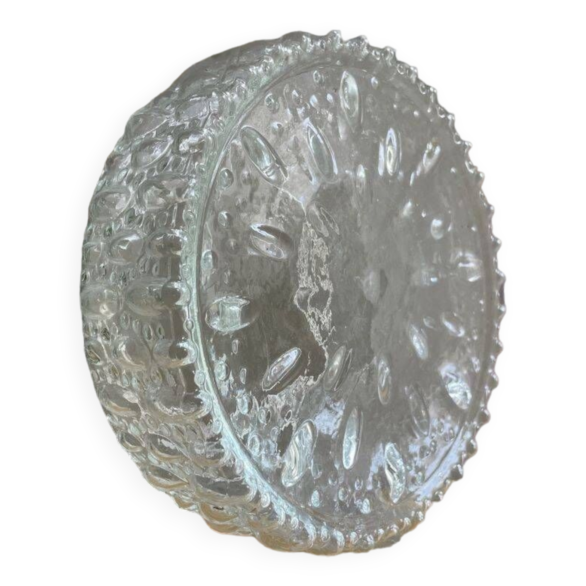 Portuguese bubble glass flush mount lamp