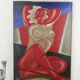 Tableau "Nue Cubiste", huile sur toile signée Gleyse