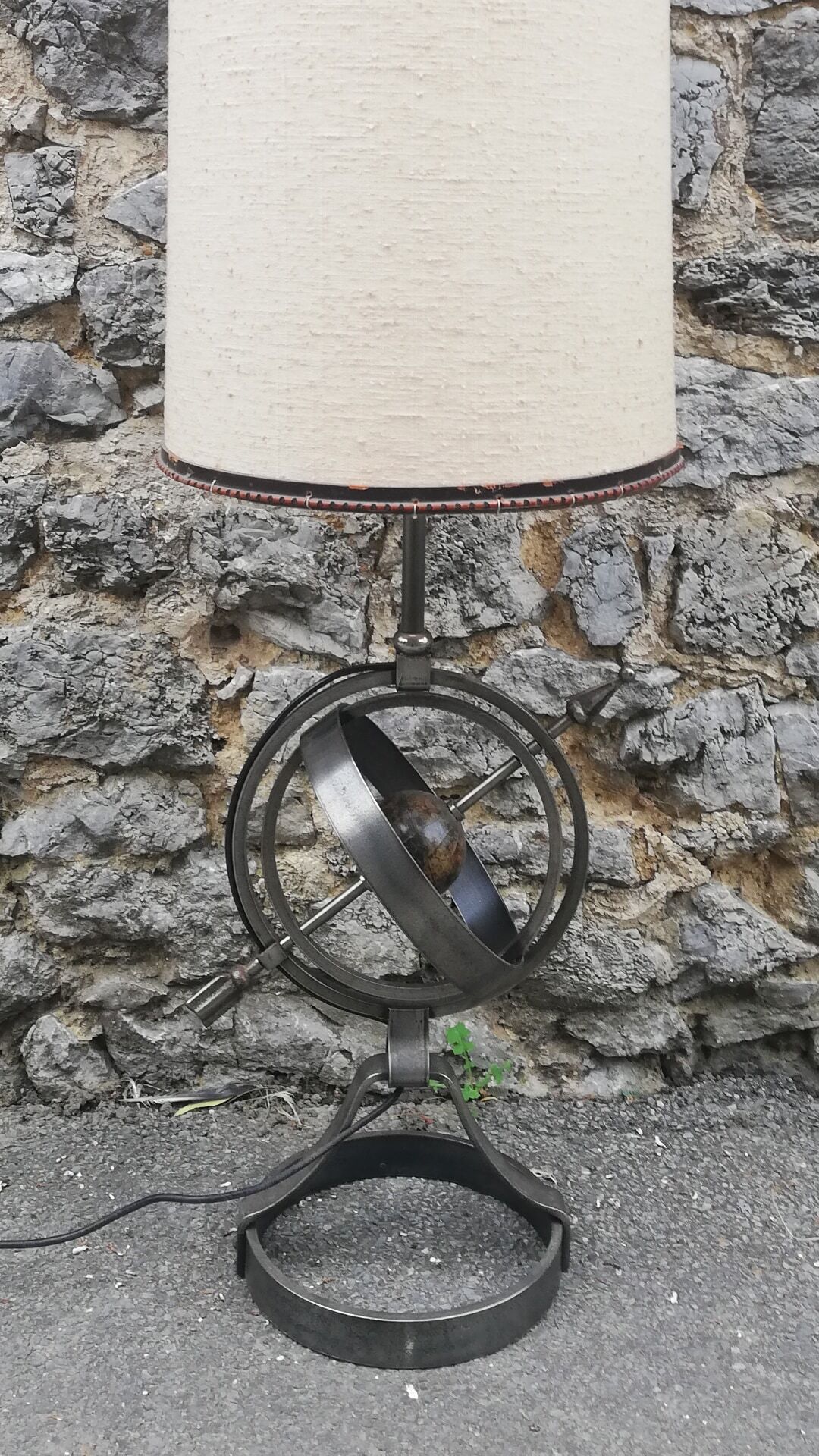 Astrolabe lamp by Jean-Pierre Ryckaert 1950