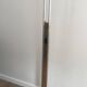 Floor lamp in chrome, brass and marble