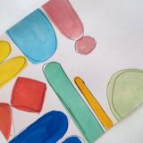 Abstract painting geometric shape