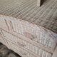 Rattan chest of drawers 80s and its mirror