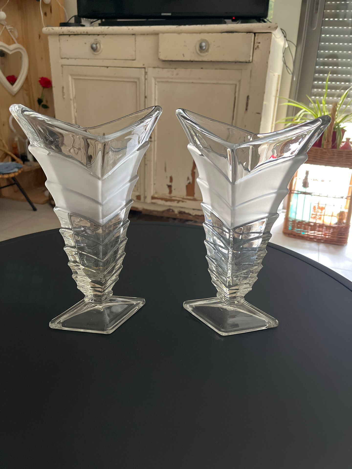 Pair of Bohemian vases