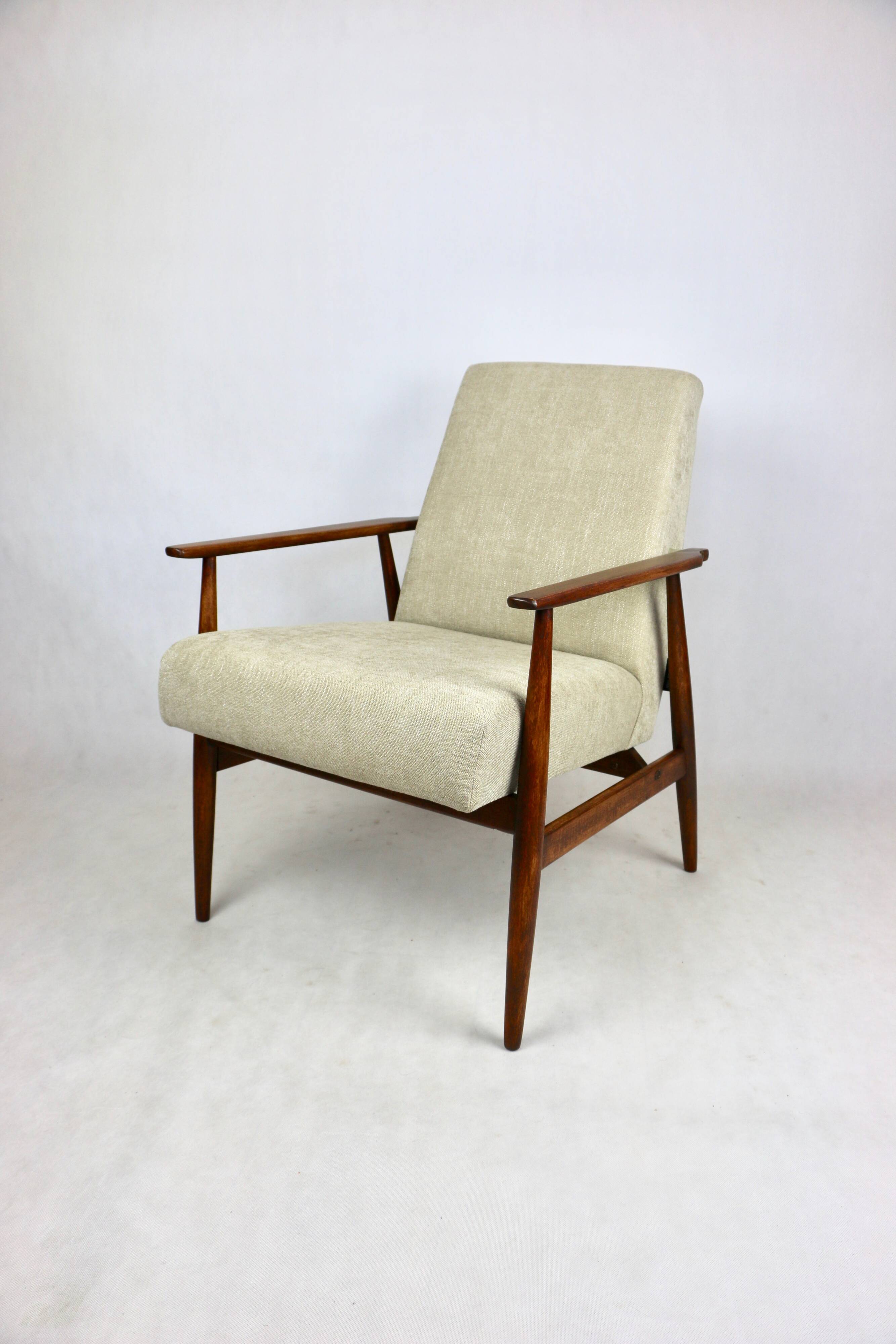 Armchair 'Lis', 1970s beige design by Henryk Lis