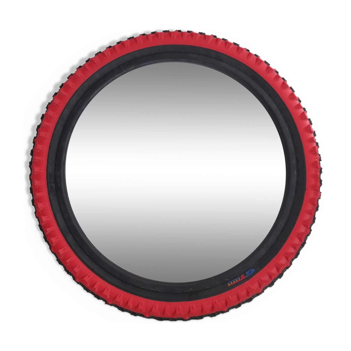 BMX tire mirror Ikea Volda red